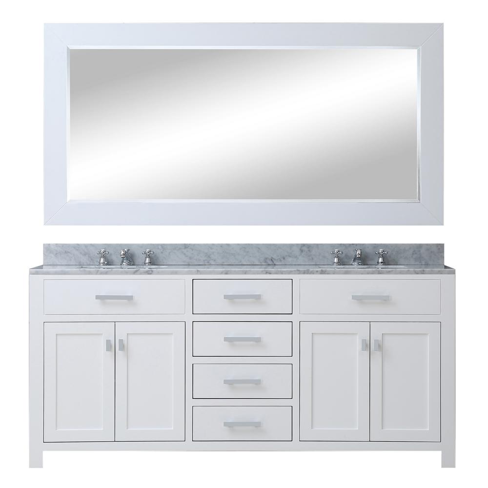 Water Creation Madison 60 In Vanity Modern White With Marble Water Creation Madison 60 In Vanity Modern White With Marble Top Carrara