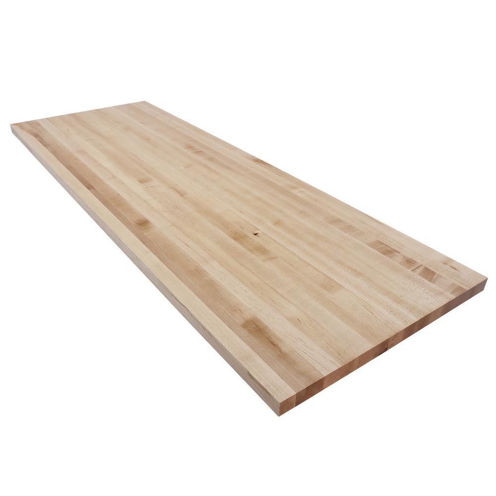 6 ft. L x 2 ft. 1 in. D x 1.5 in. T Butcher Block Countertop in ...