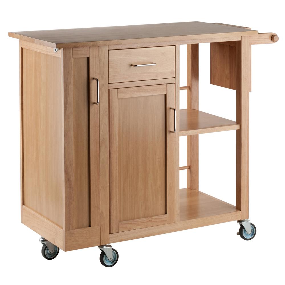 Winsome Wood Douglas Kitchen Cart In Natural 89443 The Home Depot   Natural Winsome Wood Kitchen Carts 89443 64 600 