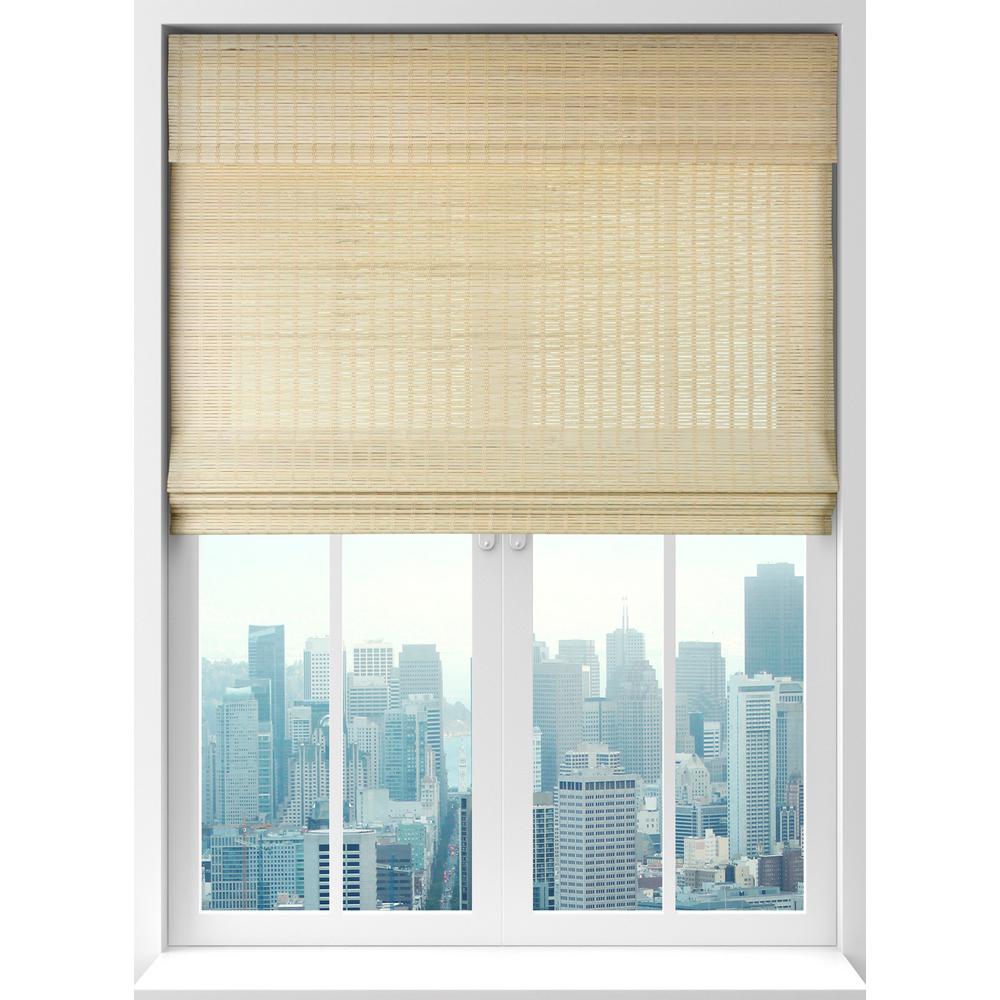 19 W X 74 H Size Calyx Interiors Cordless Seaside Gray Bamboo Roman Shades Blinds Roman Shades Blinds Shades Nettserier No