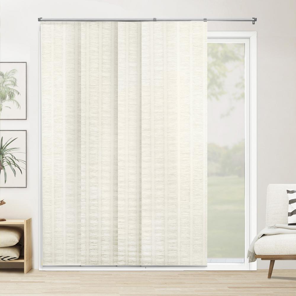 Chicology Panel Track Blinds Seaside White Cordless Light Filtering Adjustable With 22 In Slats Up To 80 In W X 96 In L