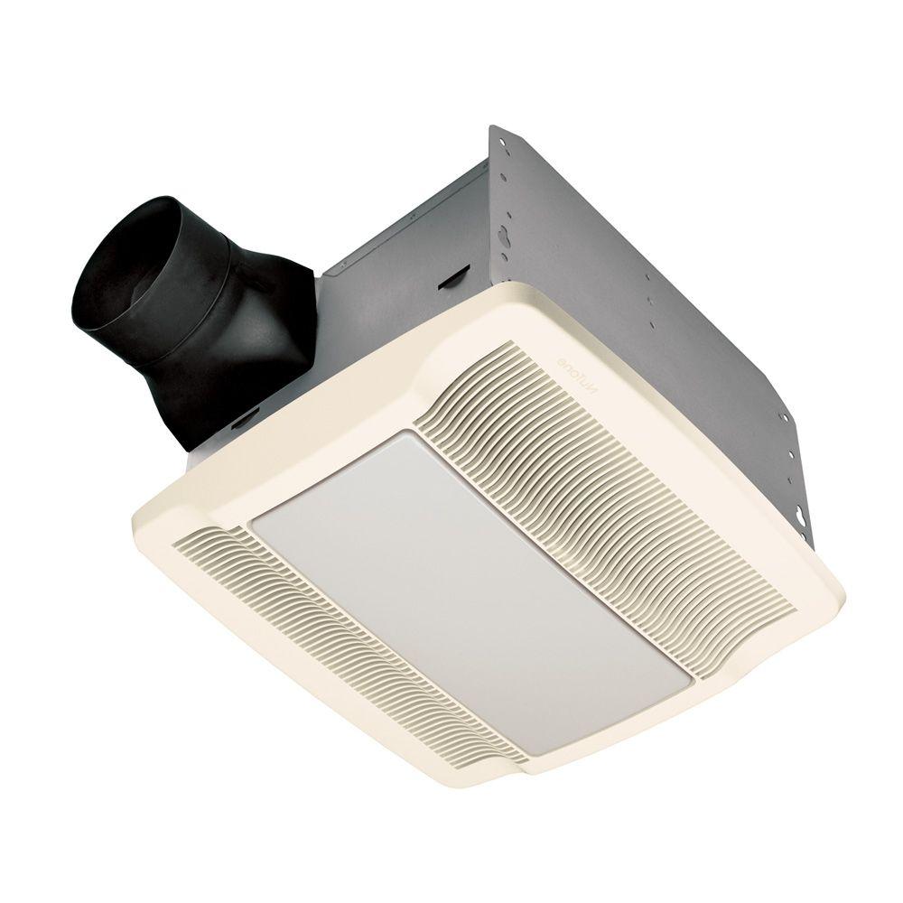 QTR Series Quiet 110 CFM Ceiling Exhaust Bath Fan With Light And