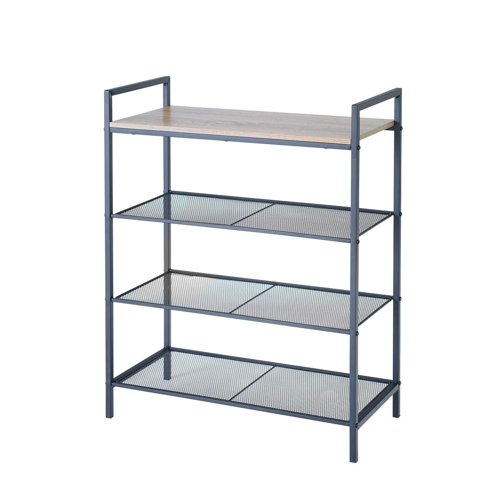 Sandusky 31 In H X 31 In W X 11 In D Steel Wire Shoe Rack In Black Csr311031 The Home Depot