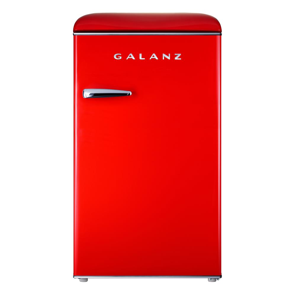 Galanz 3 5 Cu Ft Retro Mini Refrigerator Single Door Fridge Only In Red Galanz 3 5 Cu Ft Retro Mini Refrigerator Single Door Fridge Only In Red