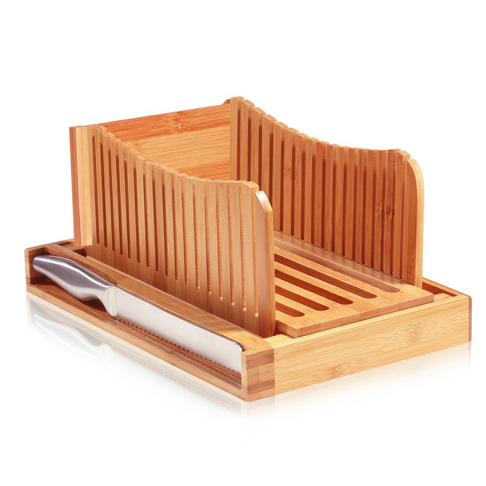 Kitchen Tools & Gadgets Wooden Bamboo Bread Cutting Slicing Board With