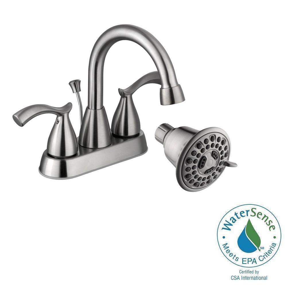Glacier Bay Edgewood 4 In 2 Handle High Arc Bathroom Faucet With Glacier Bay Edgewood 4 In 2 Handle High Arc Bathroom Faucet With Bonus