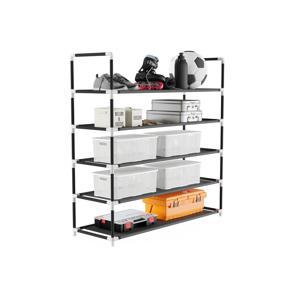 Lavish Home 25 Pair 5 Tier Shoe Storage Rack Hw0500103 The Home Depot