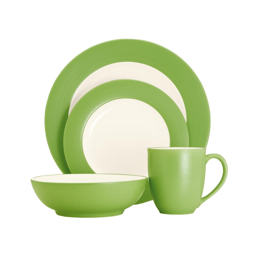 Noritake Colorwave 4-Piece Apple Rime Dinnerware Set-8094-04X - The ...