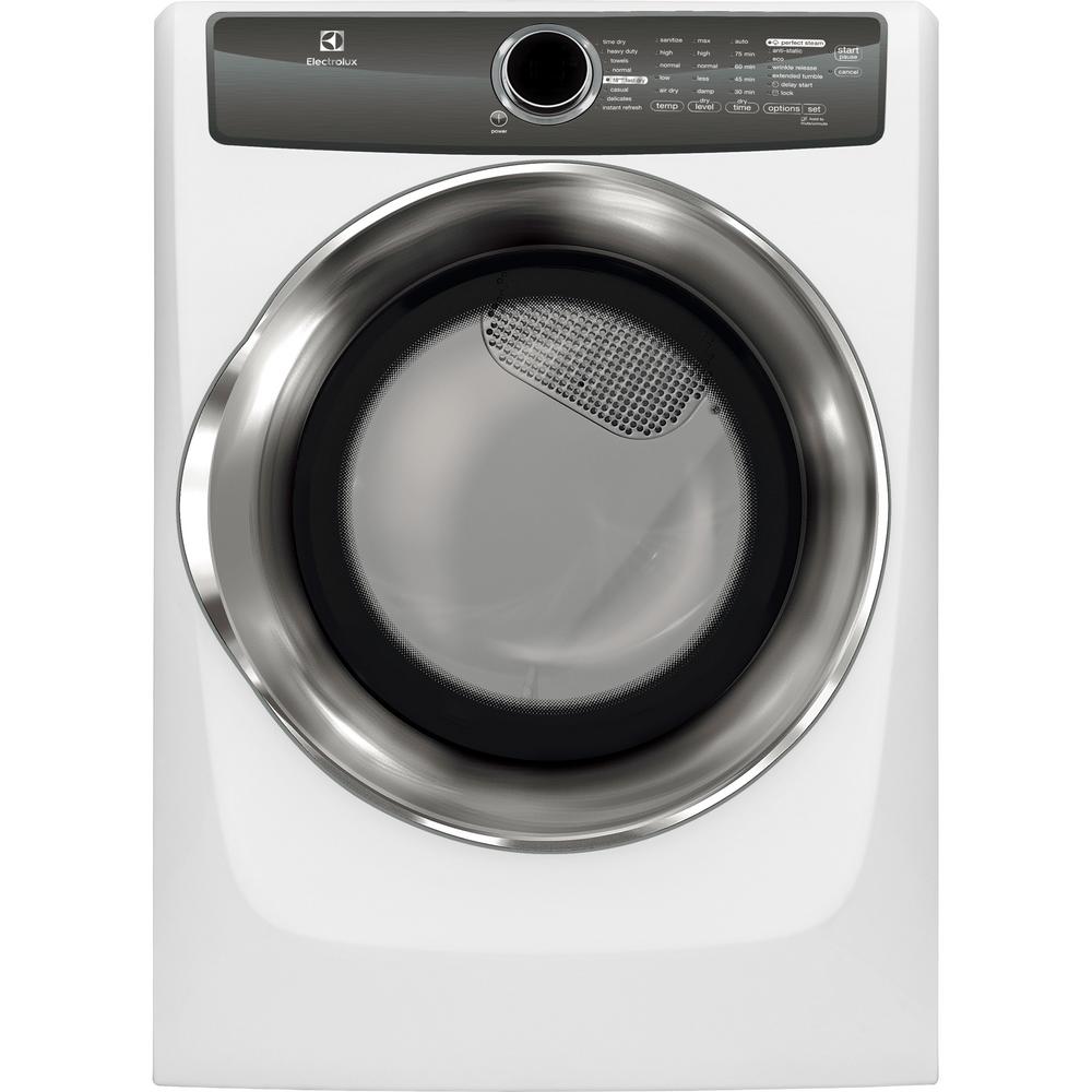 Electrolux 8.0 cu. ft. Electric Dryer with Steam in White, ENERGY STAR by Electrolux