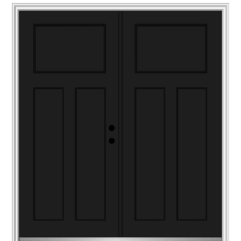 Craftsman Double Door Black Front Doors Exterior Double Door Black Front Doors