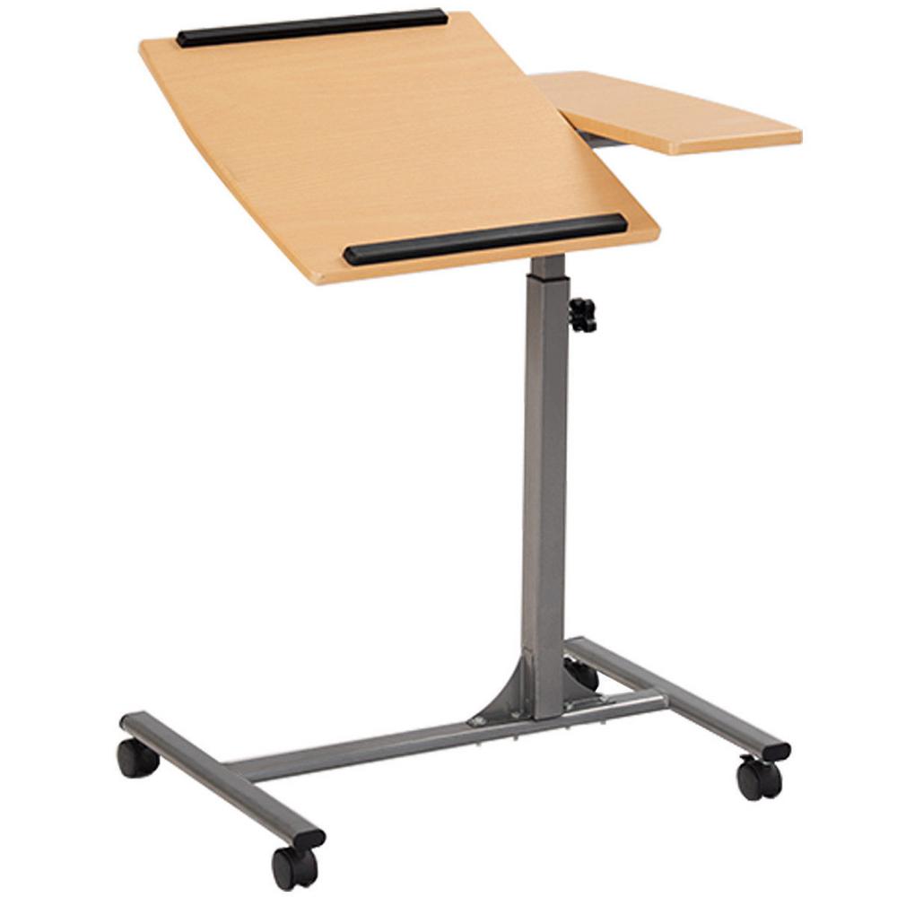 Costway 18 In Iron Laptop Notebook With Wheels Stand Holder