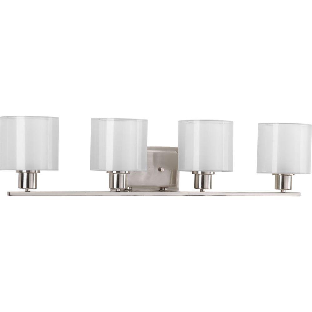 Progress Lighting Invite Collection 4 Light Brushed Nickel Bath Progress Lighting Invite Collection 4 Light Brushed Nickel Bath P2080 09 The Home Depot
