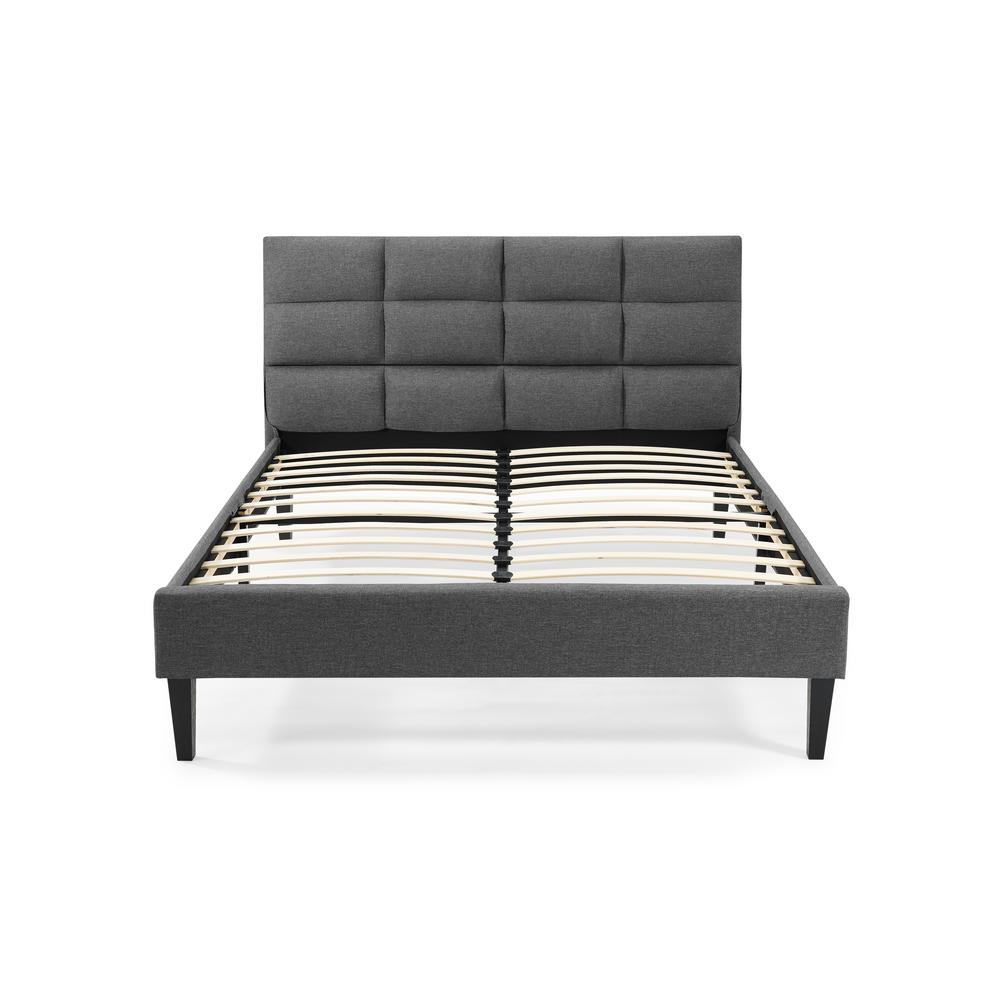 Serta Joey Dark Grey Queen Upholstered Head And Footboard Euro Slats Bed Sa Zoyqbgu2515 The Home Depot Serta Joey Dark Grey Queen Upholstered, European Queen Bed Frame