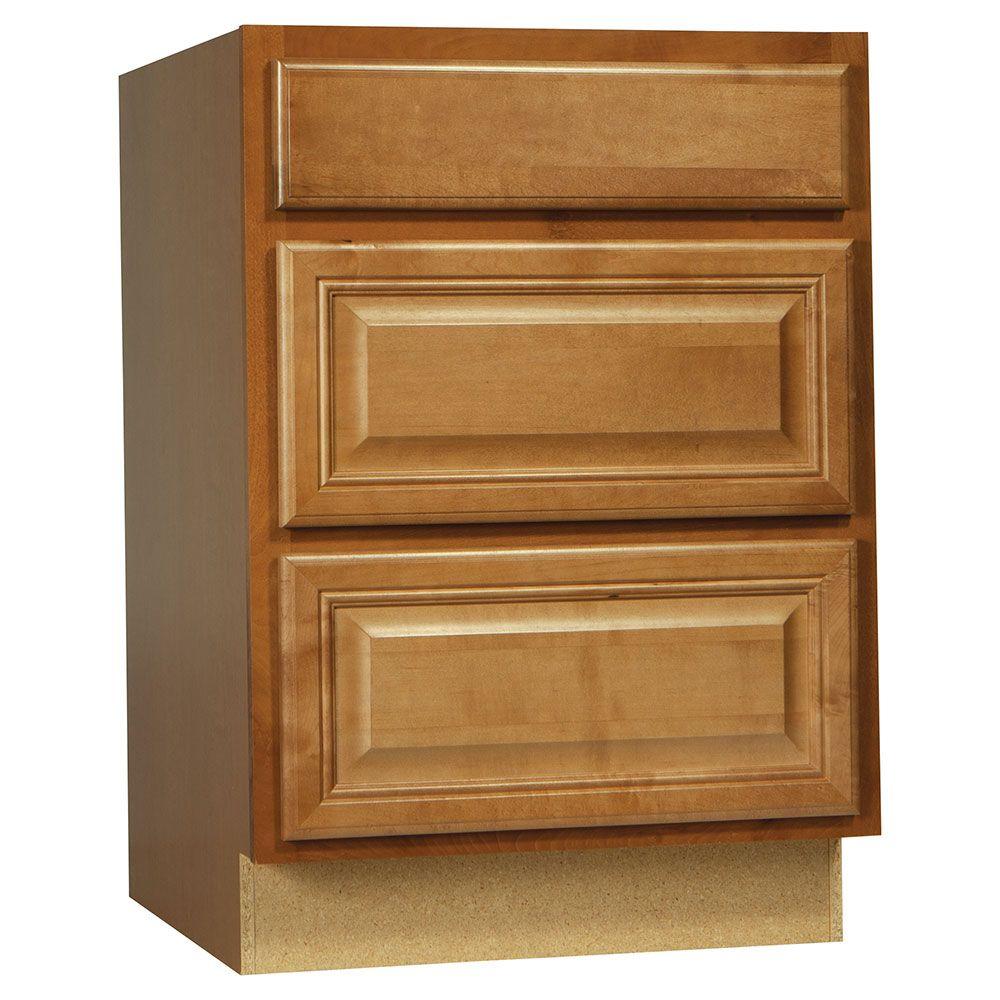 Hampton Bay Cambria Assembled 24x34 5x24 In Drawer Base Kitchen   Harvest Hampton Bay Assembled Kitchen Cabinets Kdb24 Chr 64 300 