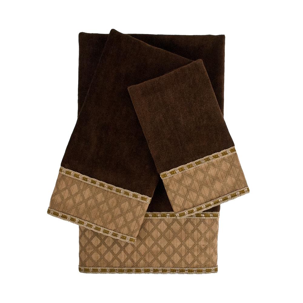Austin Horn Collection Pittsburgh Brown Embellished Towel Set (3Piece