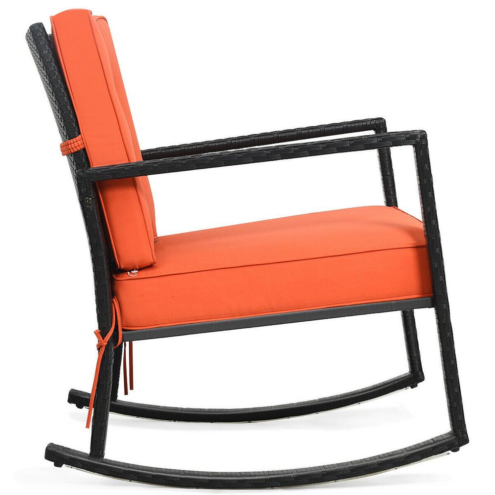 orange glider chair