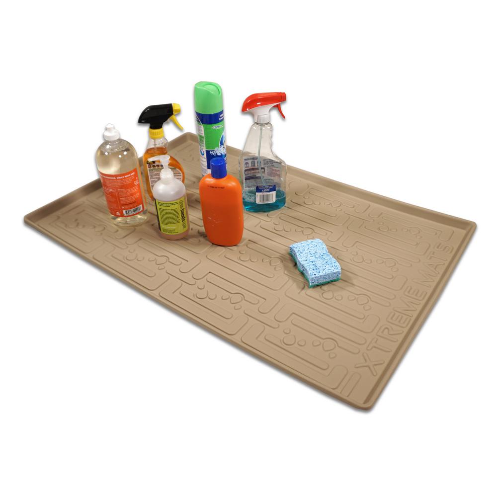 Xtreme Mats 36 5 8 In X 21 7 8 In Beige Kitchen Depth Under Sink