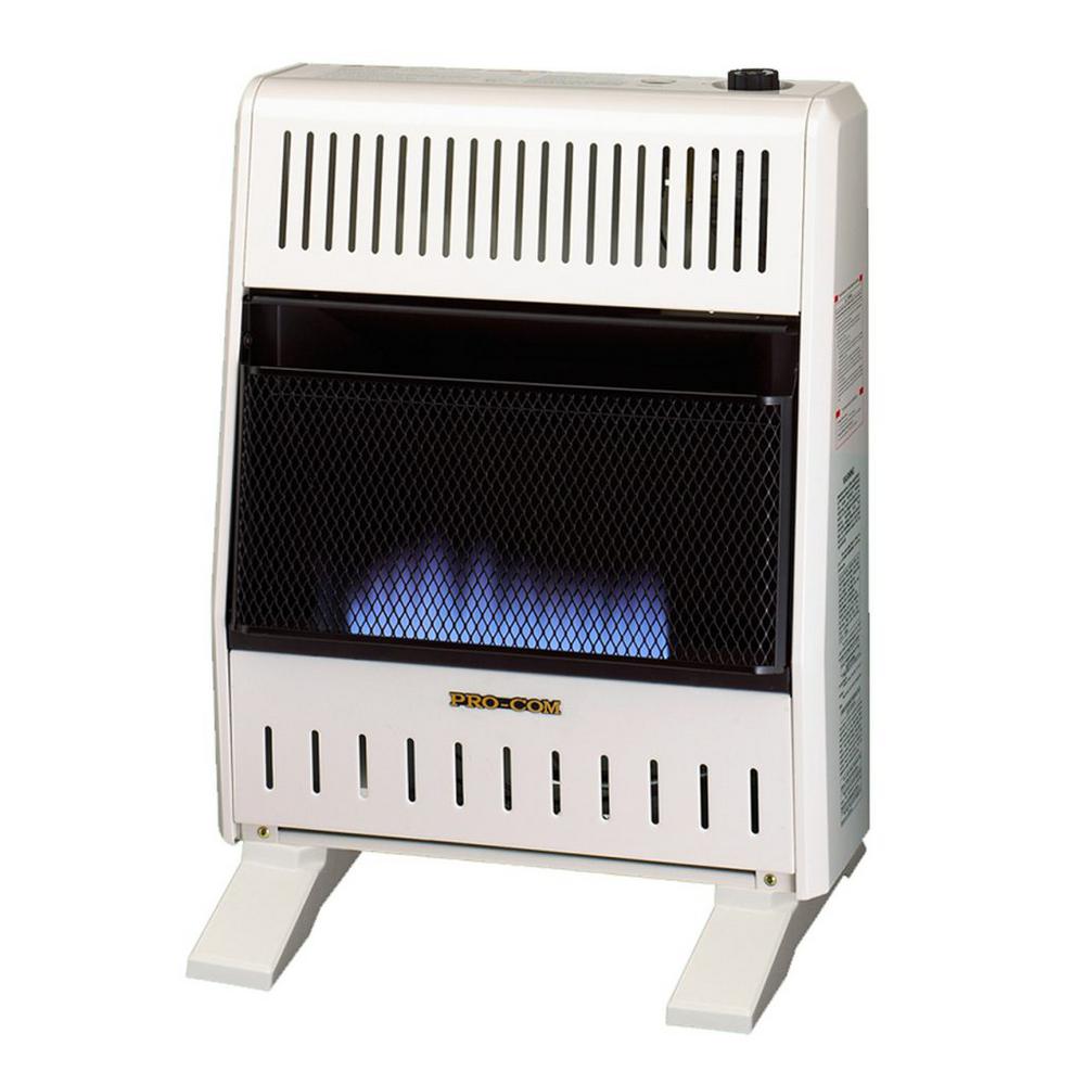 ProCom Heating Dual Fuel Blue Flame Ventless Wall Heater - 20,000 BTU ...