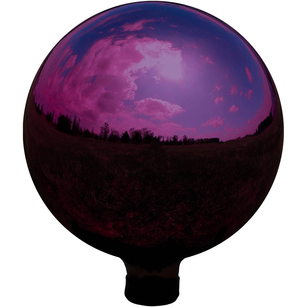 Outdoor Lawn and Yard Ornament 10-inch Sunnydaze Green Rippled Gazing Globe Glass Garden Ball Reflective Mirrored Surface Set of 2