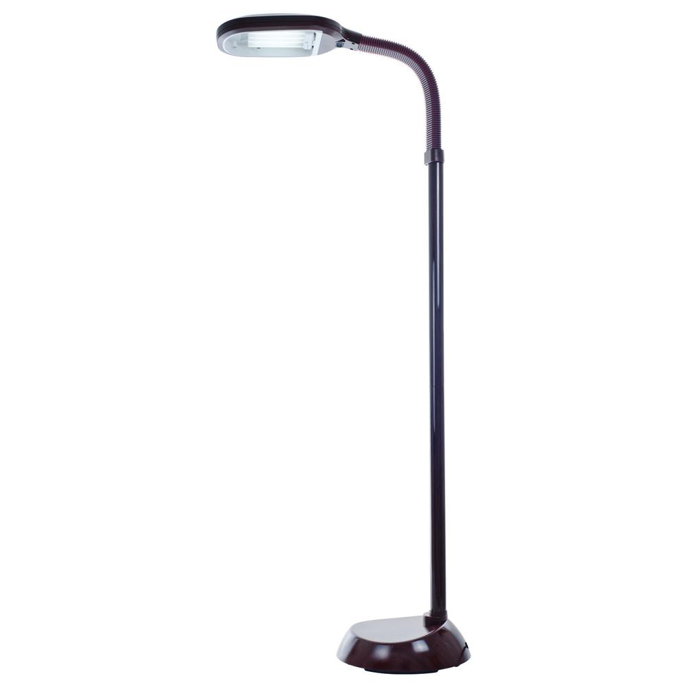 Buckingham Home 60 In Dark Wood Grain Indoor Sunlight Floor Lamp