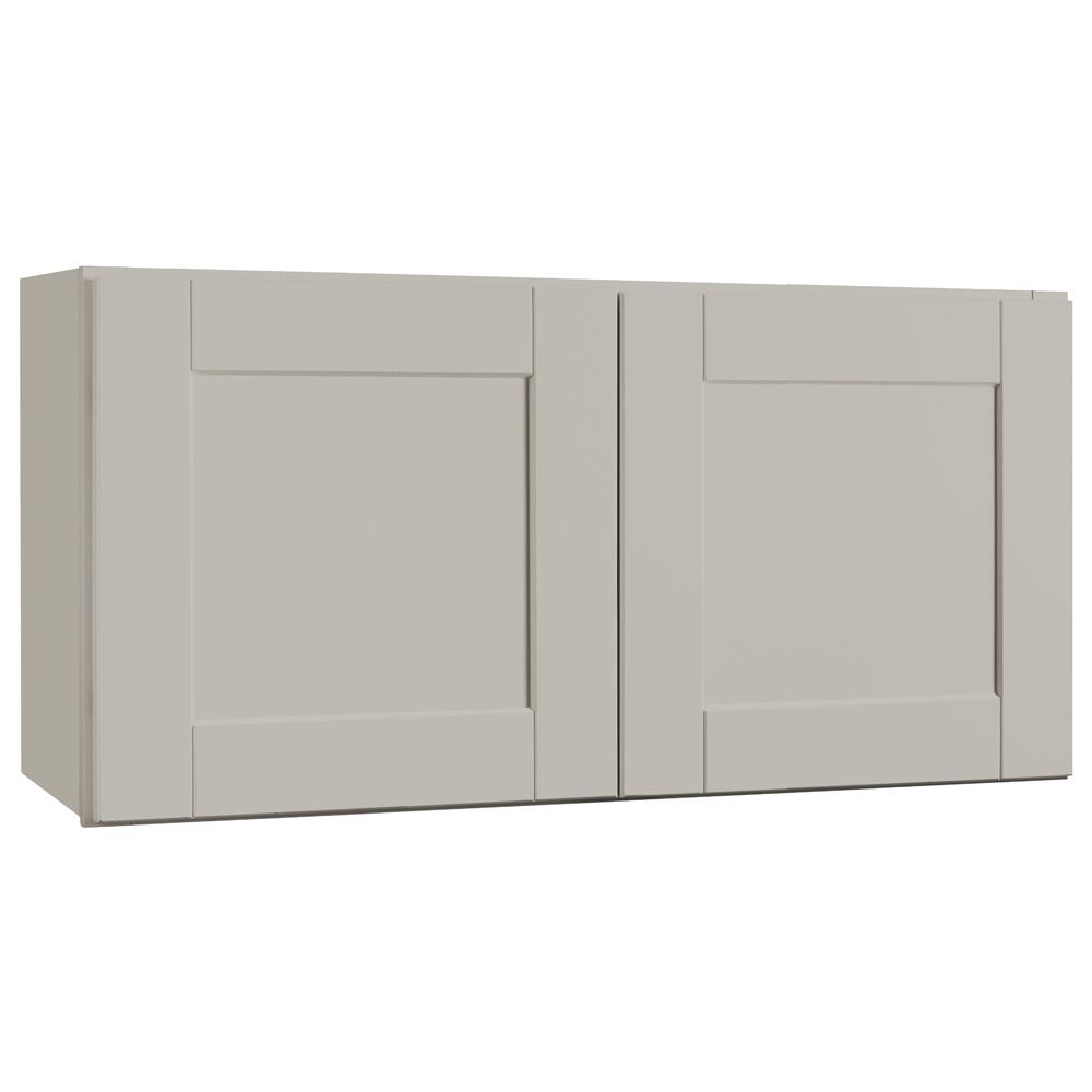 36 x 18 x 12 in. Hampton Bay Shaker Assembled  Wall Bridge Kitchen Cabinet in Dove Gray