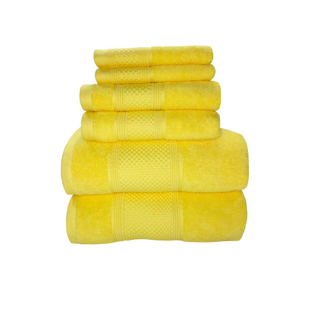 Sttelli Horizon 6Piece 100 Cotton Bath Towel Set in LemonHOT256LEM