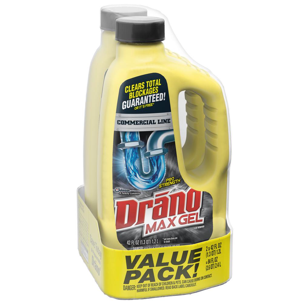 drano max gel in standing water