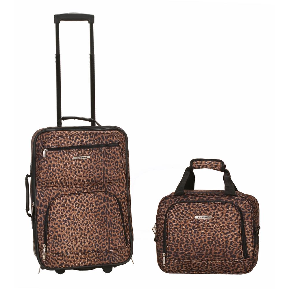 leopard print hand luggage case