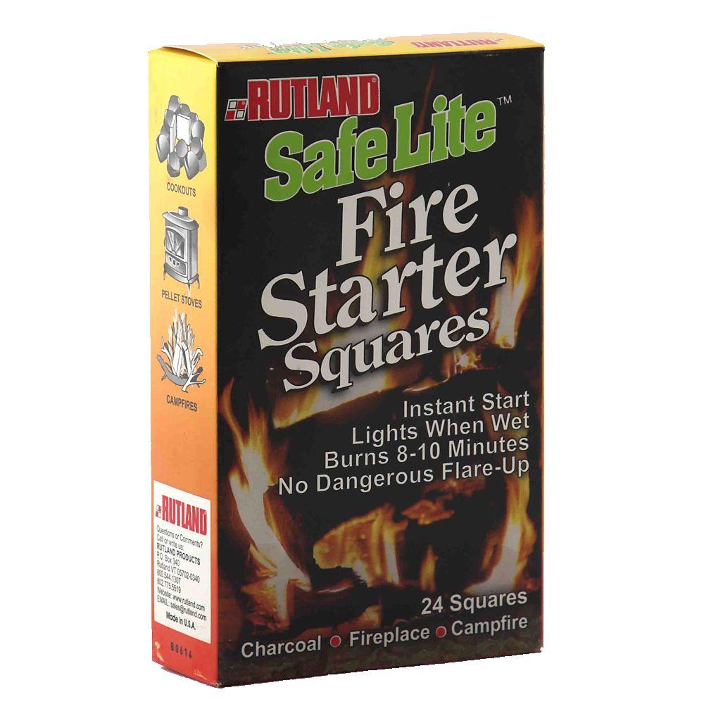 Rutland Safe Lite Fire Starter Squares 24 Pack