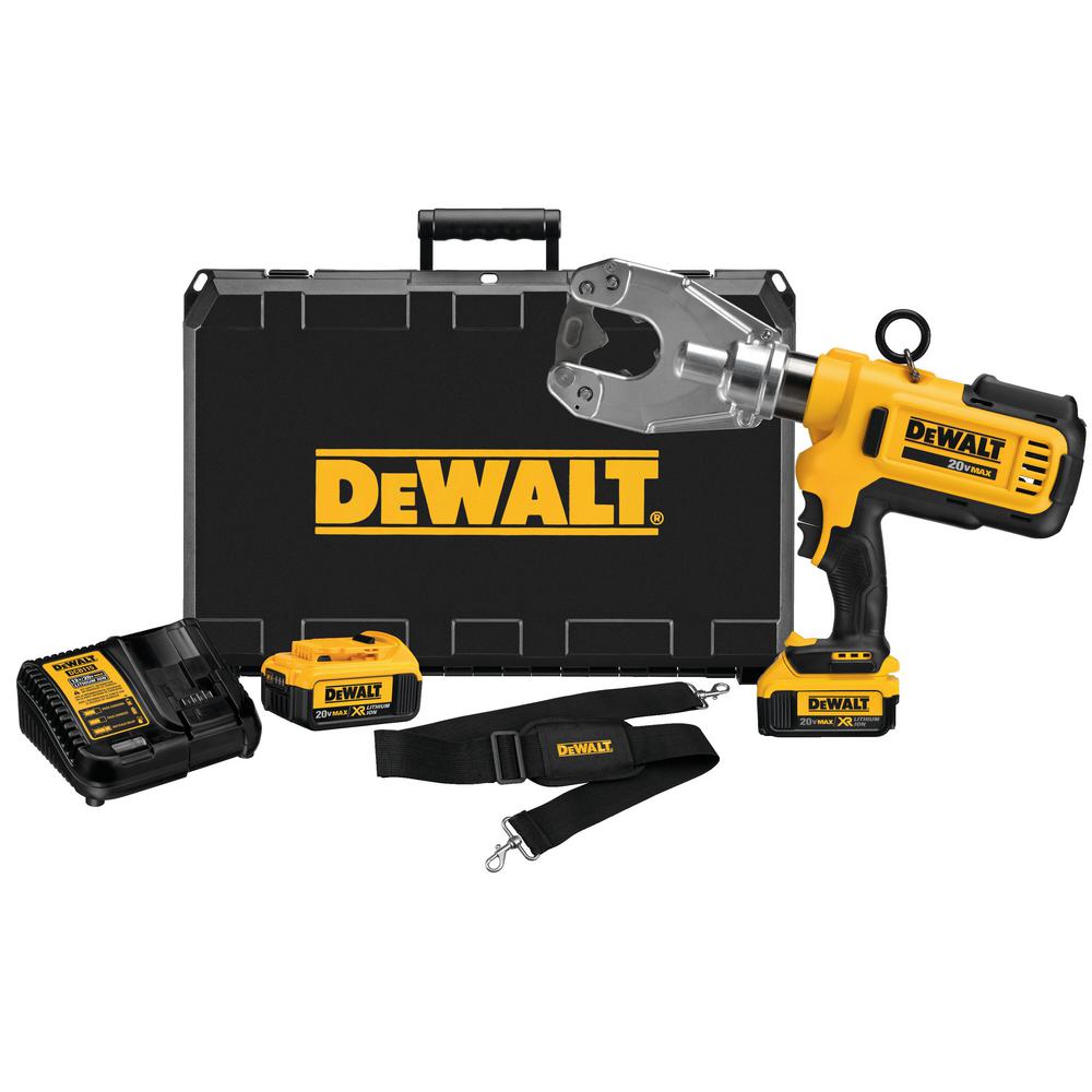 DEWALT 20-Volt Lithium-Ion Cordless Dieless Cable Crimping Tool Kit