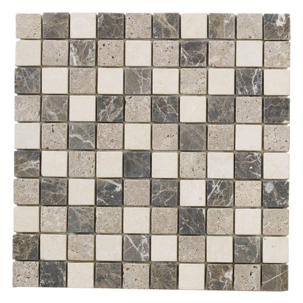 Jeffrey Court Emperador Mix 12 in. x 12 in. x 9 mm Marble ...