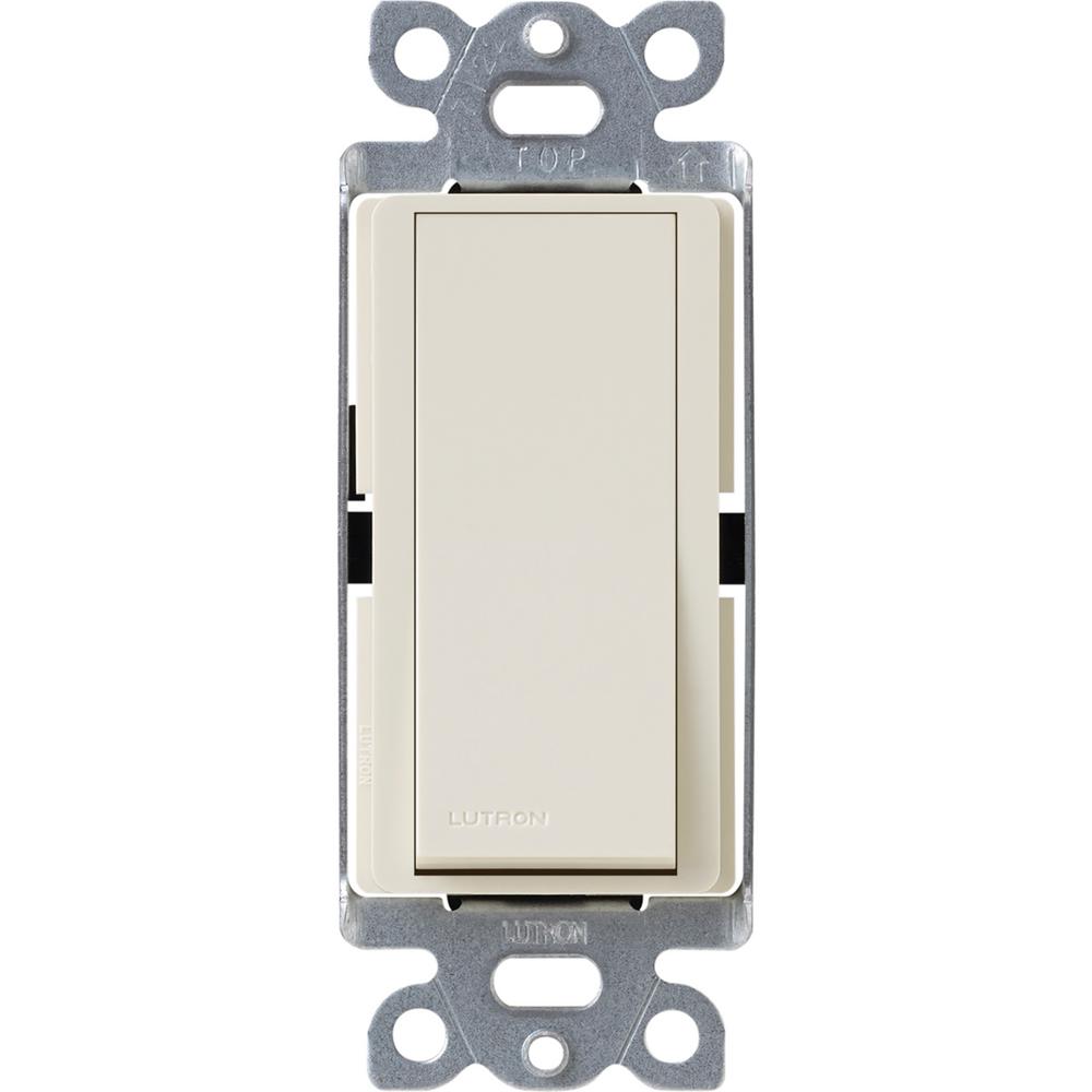 Lutron Claro 15 Amp 3 Way Rocker Switch With Locator Light Light Almond