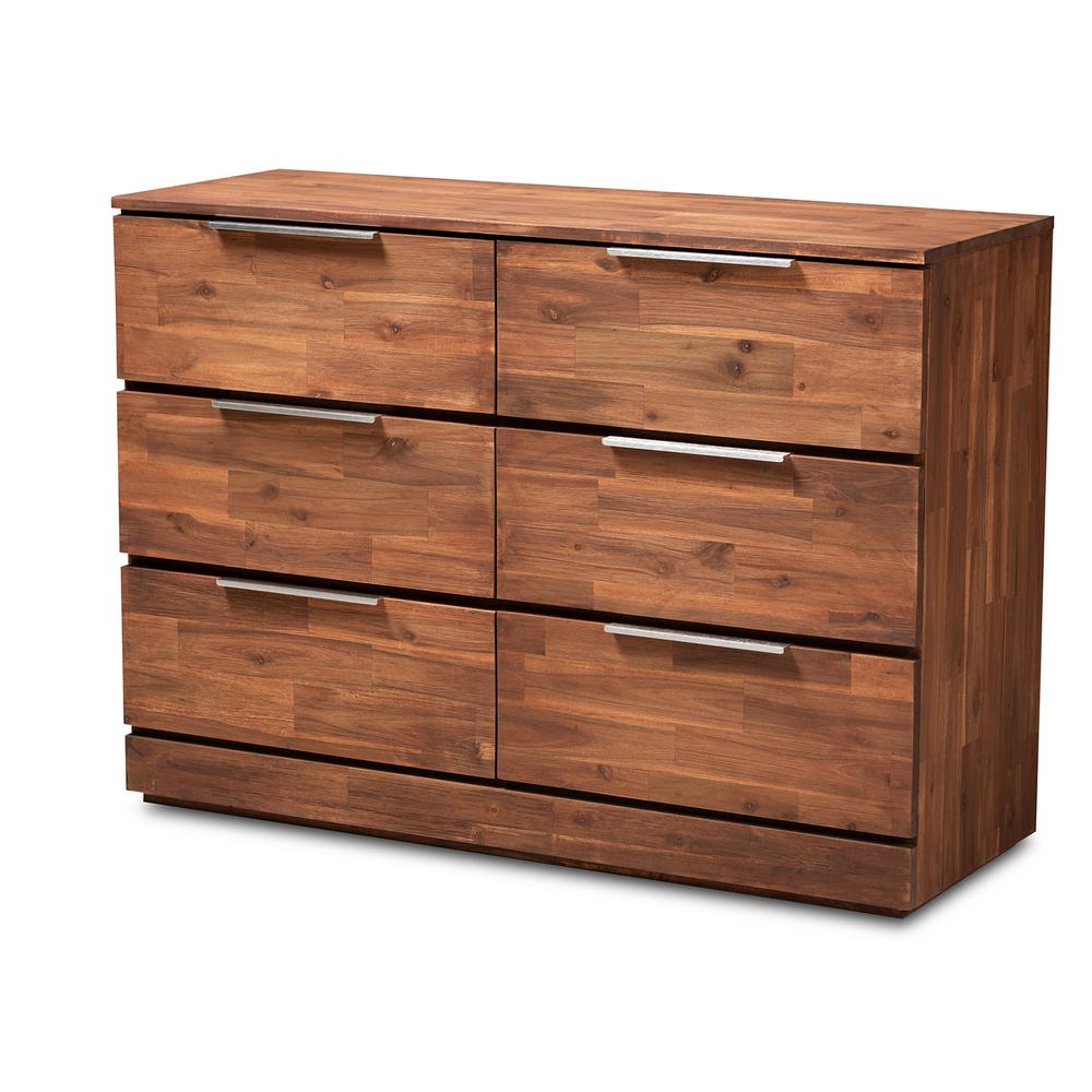 Baxton Studio Austin 6 Drawer Golden Oak Dresser 156 9276 Hd The
