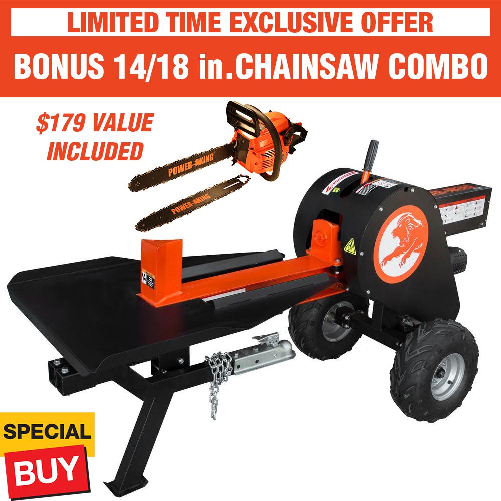 Log Splitter For Sale >> Power King 34 Ton 7 Hp 208cc Gas Horizontal Kinetic Log Splitter Log Splitter For Sale >> Power King 34 Ton 7 Hp 208cc Gas Horizontal Kinetic Log Splitter