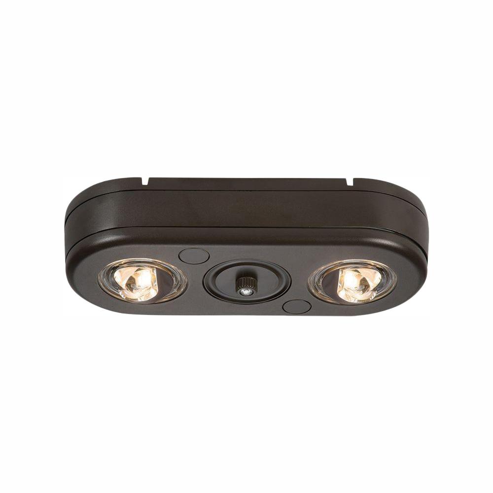 All Pro Revolve Bronze Twin Head Dusk To Dawn Outdoor Integrated Led Security Flood Light With Photocell Sensor 5000k Daylight All Pro Revolve Bronze Twin Head Dusk To Dawn Outdoor Integrated Led Security Flood Light With Photocell Sensor 5000k Daylight