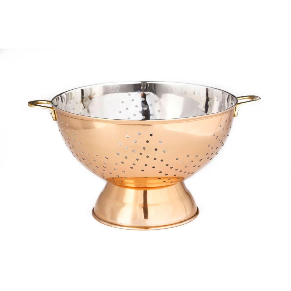 old metal colander