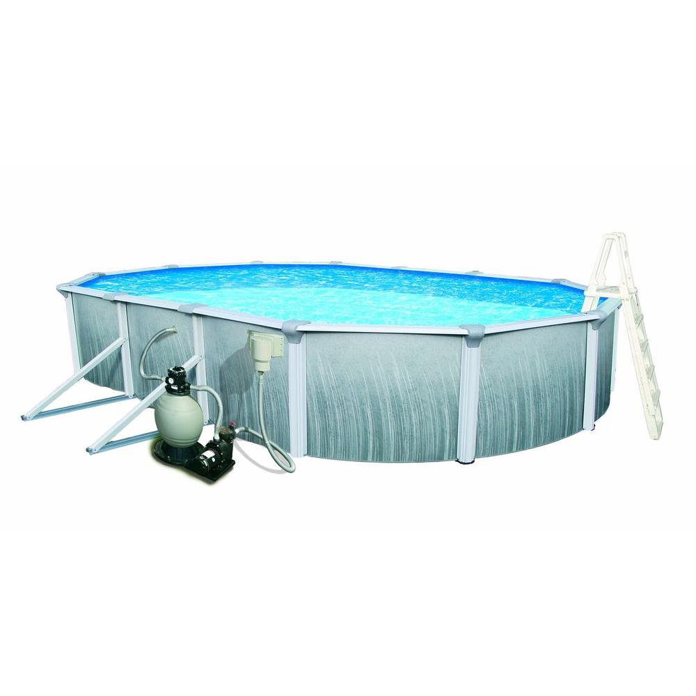 Above Ground Pools The Home Depot Martinique 15 Ft X 30 Oval 52 In Deep