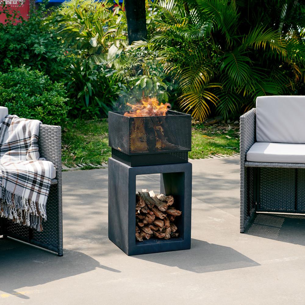 Chiminea Outdoor Fireplaces Outdoor Heating The Home Depot