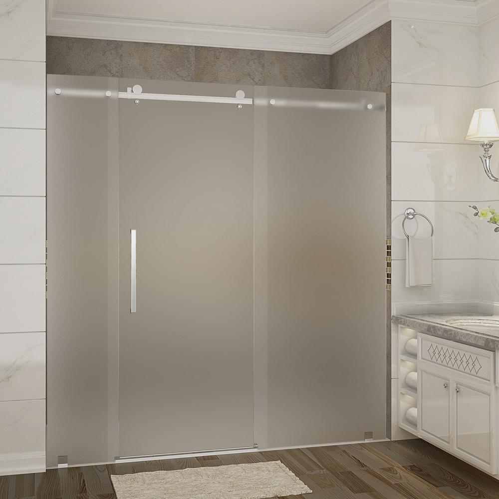 Single 35 Stainless Steel Shower Stalls Kits Showers The Frameless Sliding Shower Door