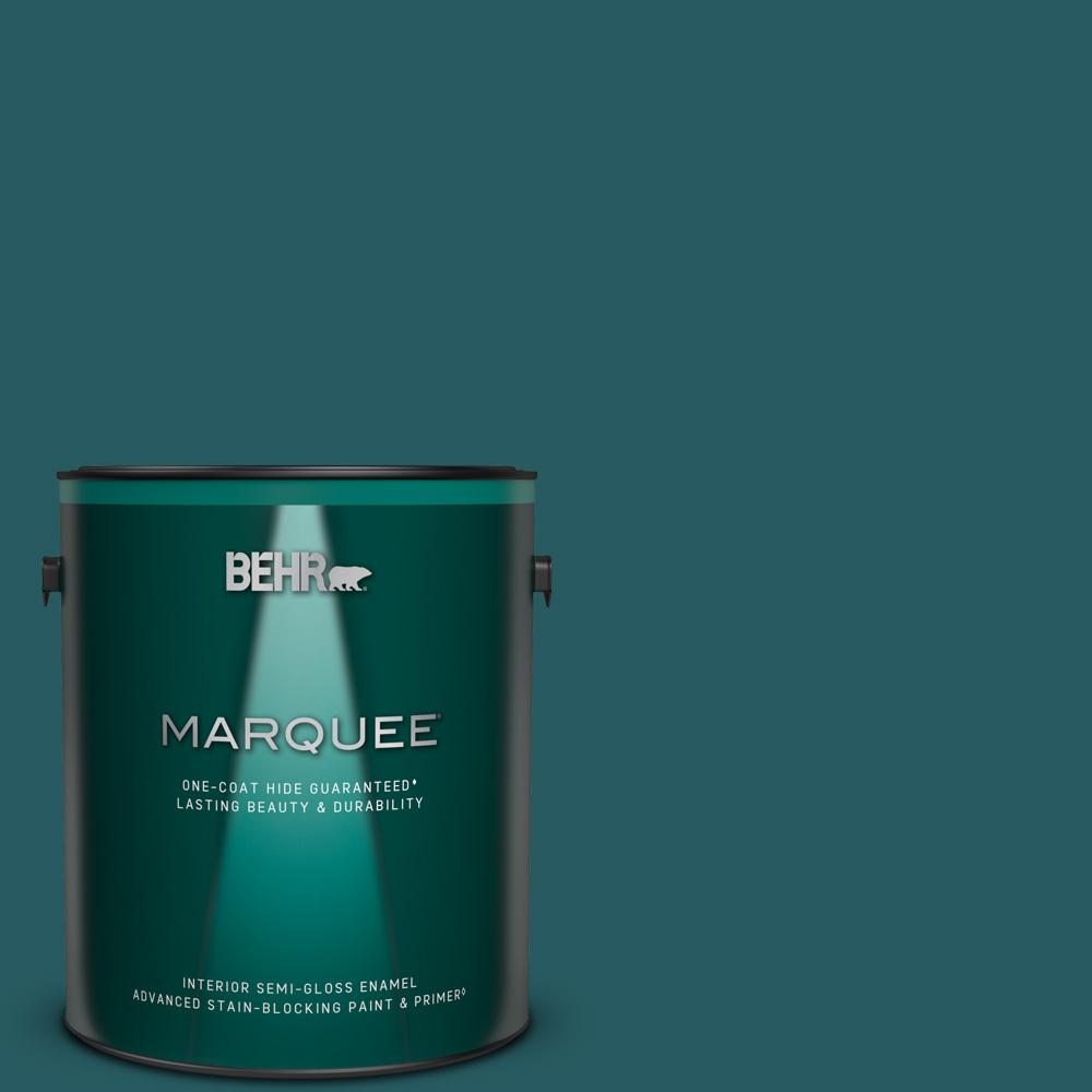 BEHR MARQUEE 1 gal. PPF56 Terrace Teal SemiGloss Enamel Interior