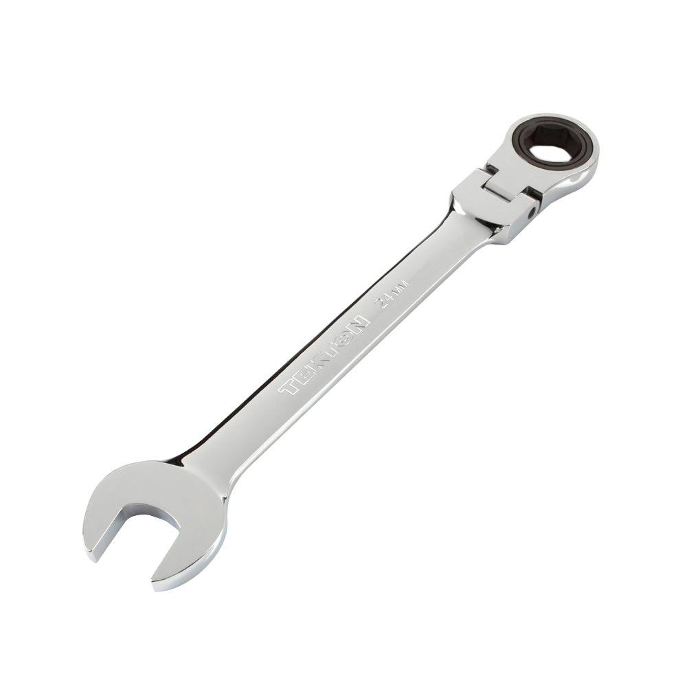 TEKTON 24 mm FlexHead Ratcheting Combination WrenchWRN57124 The