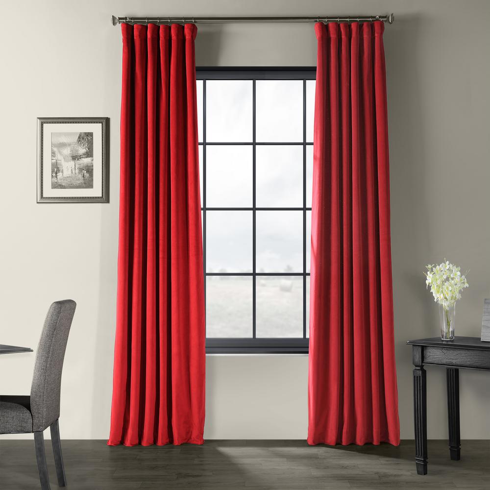 red blackout curtains pencil pleat
