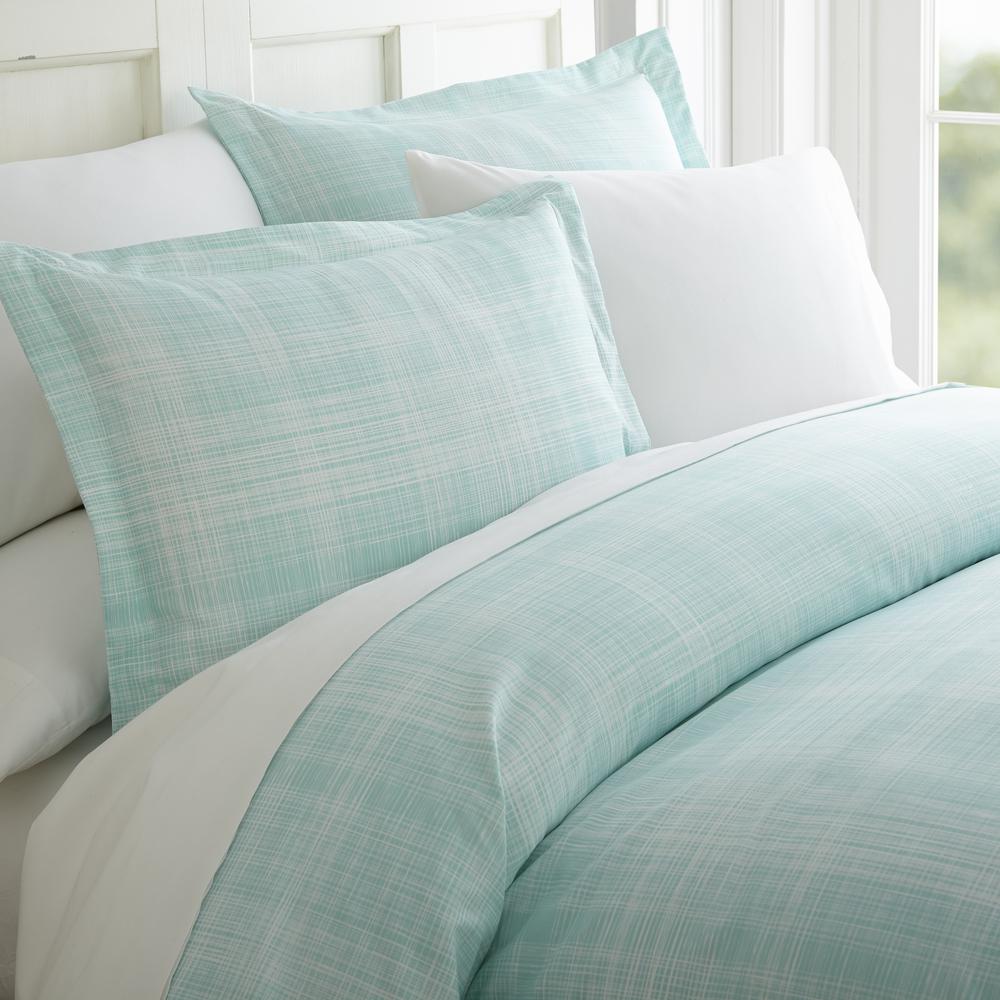 Becky Cameron Thatch Patterned Performance Aqua Twin 3 Piece Duvet