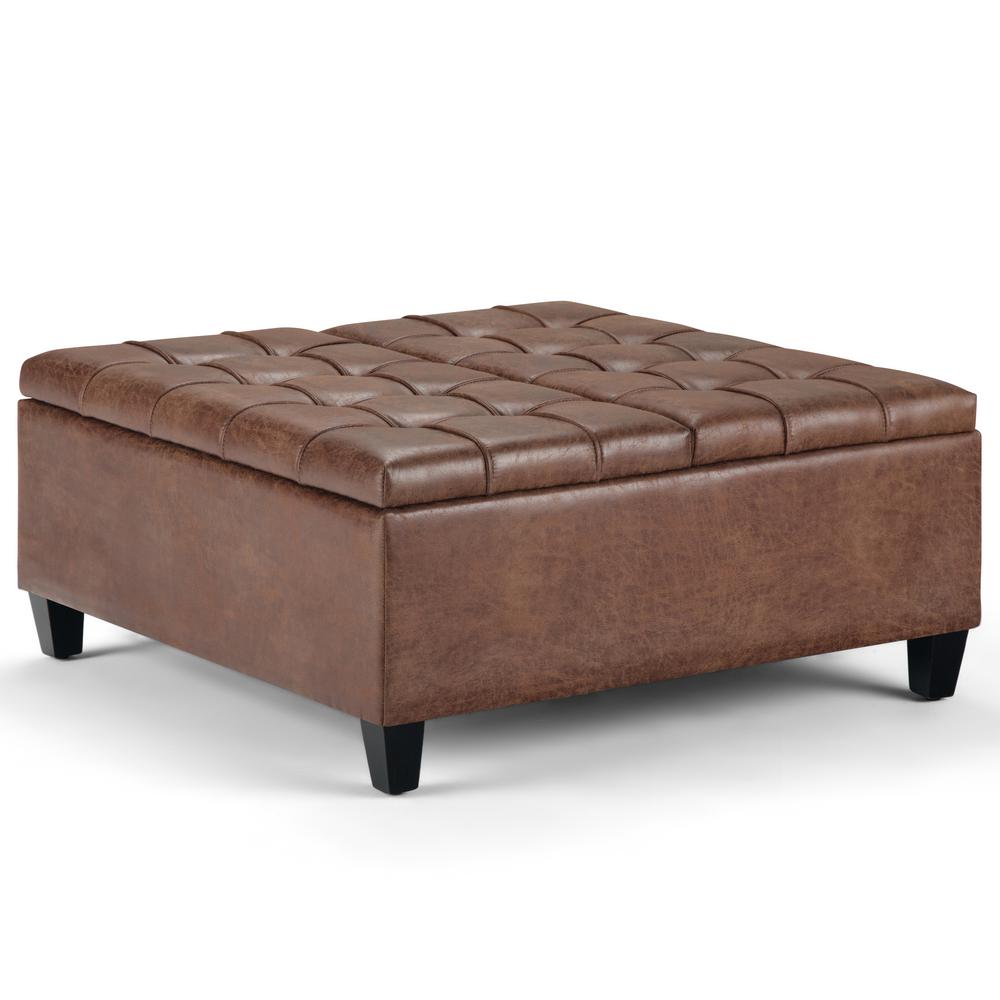 Leather Stool With Storage Off 68, Storage Leather Ottoman