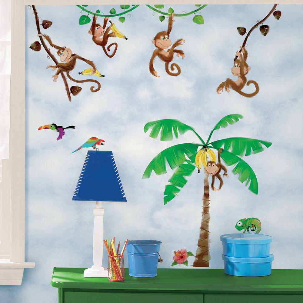 York Wallcoverings Wall In A Box Monkey Business Accent Wib1024 York Wallcoverings Wall In A Box Monkey Business Accent