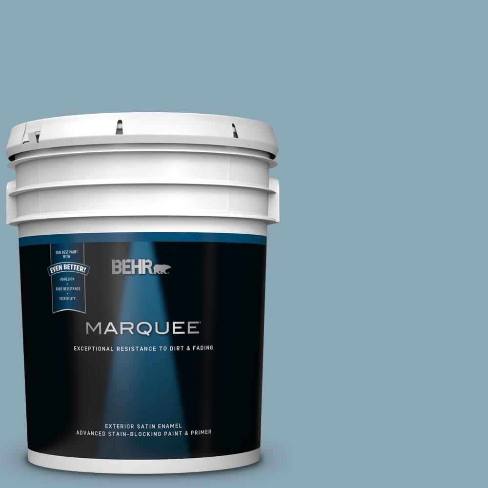 Behr Marquee 5 Gal 530f 4 Newport Blue Satin Enamel Exterior Paint 530f 4 Newport Blue Satin Enamel Exterior Paint And
