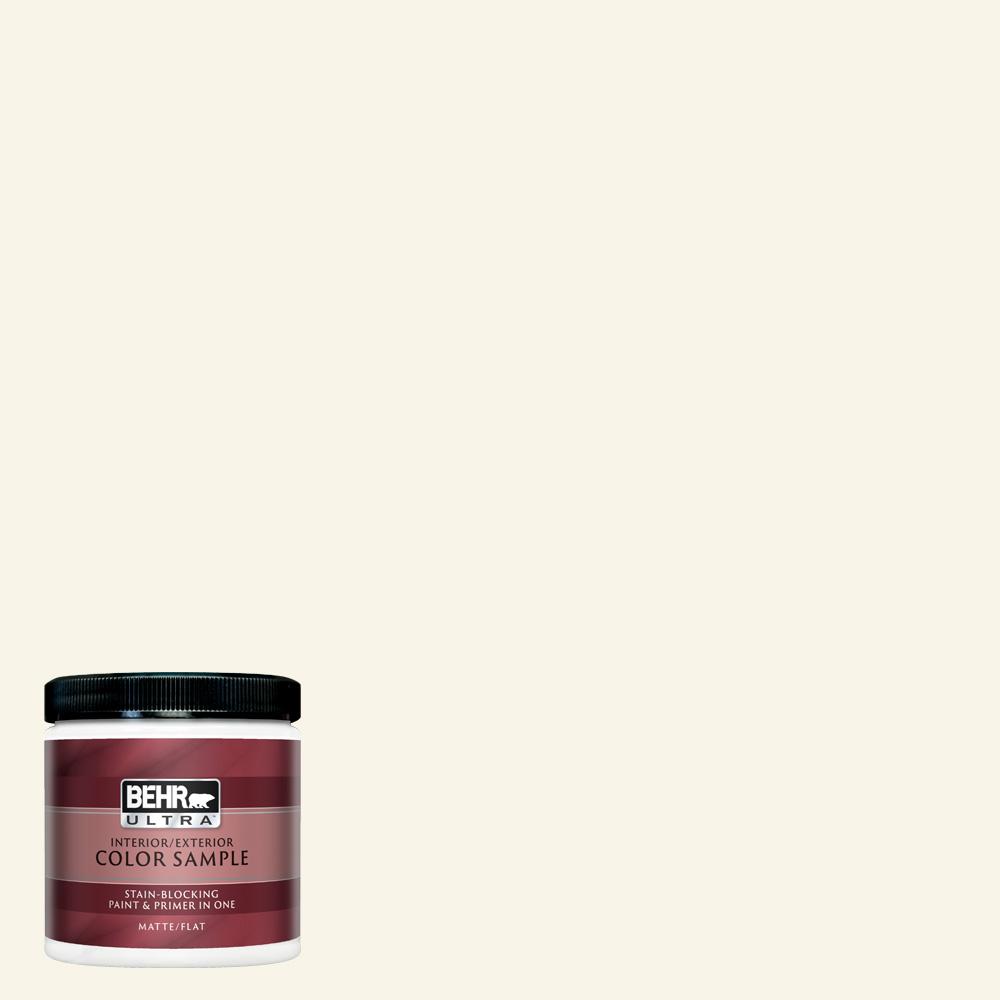 Behr Ultra 8 Oz W D 200 Pot Of Cream Matte Interior Exterior Paint And Primer In One Sample