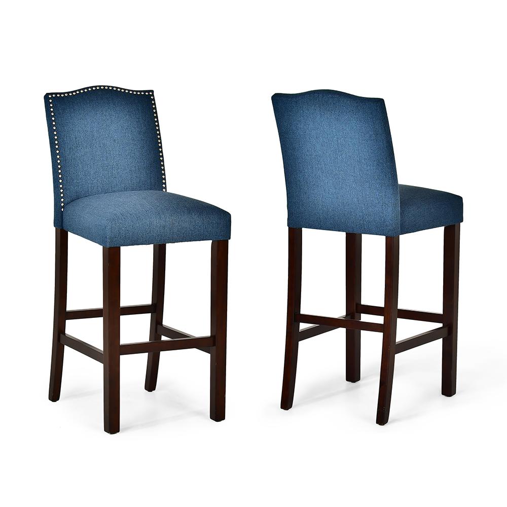 Steve Silver Company Elden Blue Counter Chair Set Of 2 ED600CC