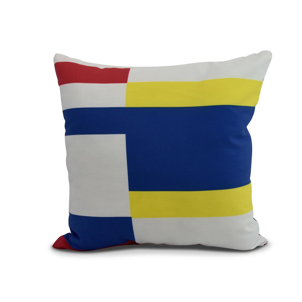 Letter C Red Geometric 26 In X 26 In Throw Pillow Pg1242r1 26