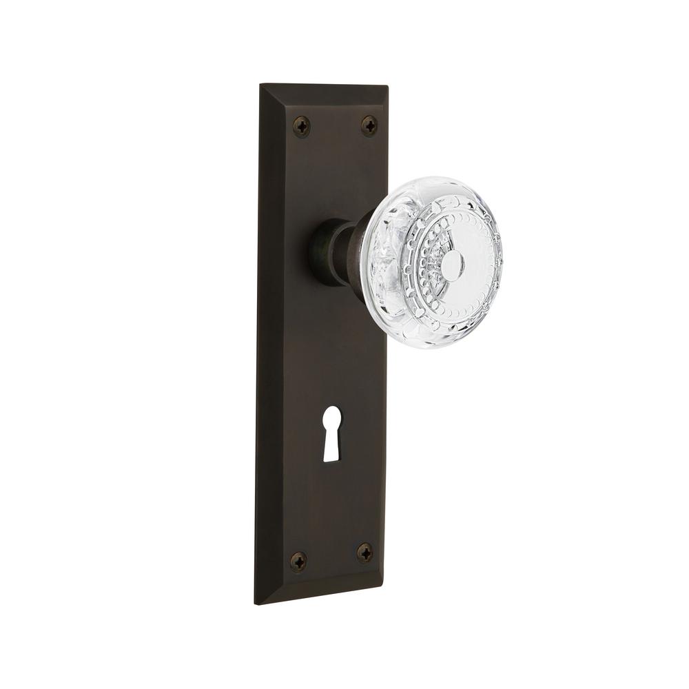 Nostalgic Warehouse New York Plate Interior Mortise Crystal